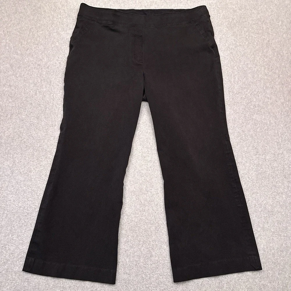 Spanx On The Go‎ Kick Flare Pants Womens 1XT TALL Black High Rise Stretch